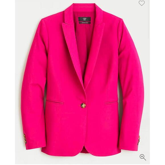 J.Crew Parke Blazer in Italian Stretch Wool Berry Pink Women’s size 10Tall - Picture 2 of 15